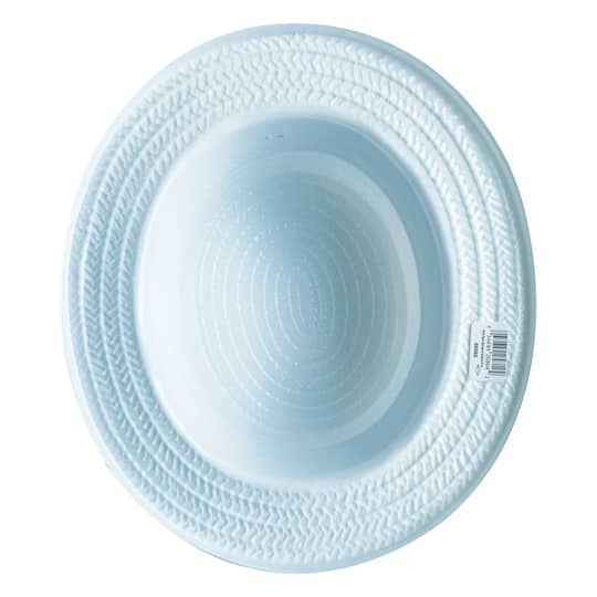 Beistle White Plastic Skimmers with Semiquin Band Hats, 3ct.